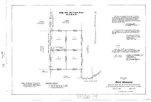 Click to see Parcel Map Book 2, pg. 19 (1971) of Nevada County Recorders Parcel Maps Book 2