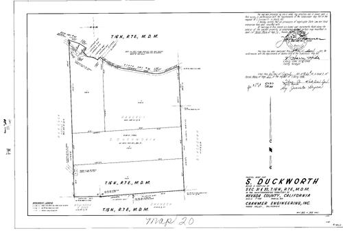 Click to see Parcel Map Book 2, pg. 20 (1971) of Nevada County Recorders Parcel Maps Book 2