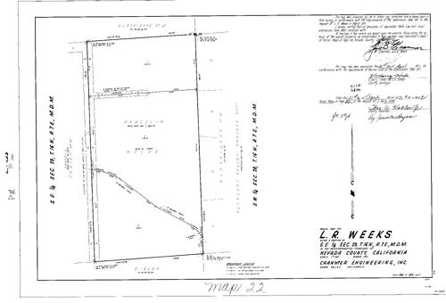 Click to see Parcel Map Book 2, pg. 22 (1971) of Nevada County Recorders Parcel Maps Book 2