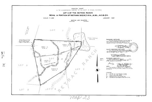 Click to see Parcel Map Book 2, pg. 23 (1971) of Nevada County Recorders Parcel Maps Book 2