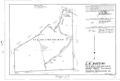 Click to see Parcel Map Book 2, pg. 29 (1971) of Nevada County Recorders Parcel Maps Book 2