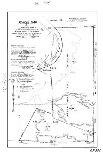 Click to see Parcel Map Book 2, pg. 31 (1971) of Nevada County Recorders Parcel Maps Book 2