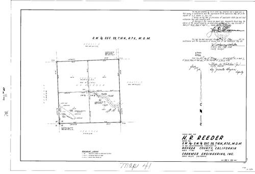 Click to see Parcel Map Book 2, pg. 41 (1971) of Nevada County Recorders Parcel Maps Book 2