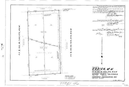 Click to see Parcel Map Book 2, pg. 46 (1971) of Nevada County Recorders Parcel Maps Book 2