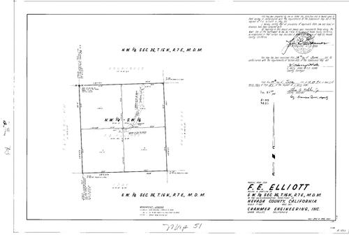 Click to see Parcel Map Book 2, pg. 51 (1971) of Nevada County Recorders Parcel Maps Book 2
