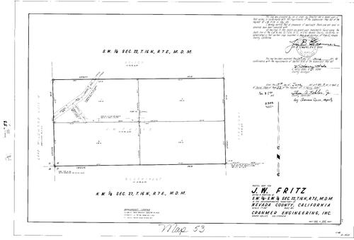 Click to see Parcel Map Book 2, pg. 53 (1971) of Nevada County Recorders Parcel Maps Book 2