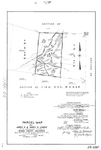 Click to see Parcel Map Book 2, pg. 55 (1971) of Nevada County Recorders Parcel Maps Book 2
