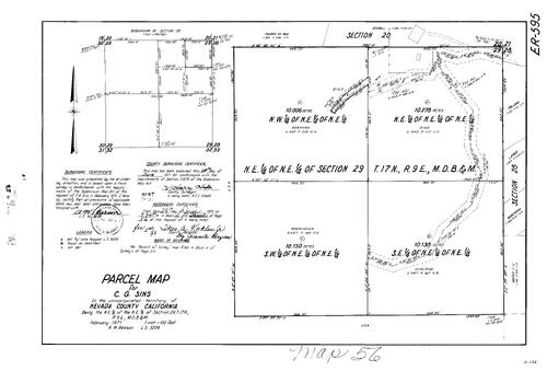 Click to see Parcel Map Book 2, pg. 56 (1971) of Nevada County Recorders Parcel Maps Book 2