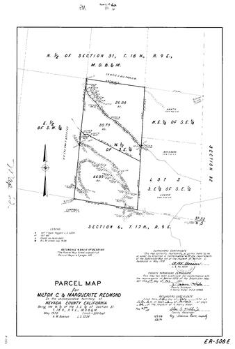 Click to see Parcel Map Book 2, pg. 62 (1971) of Nevada County Recorders Parcel Maps Book 2