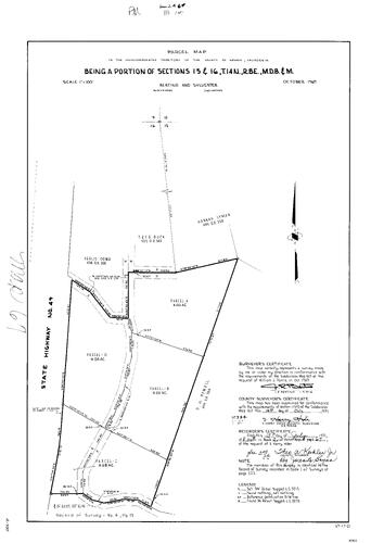 Click to see Parcel Map Book 2, pg. 67 (1971) of Nevada County Recorders Parcel Maps Book 2