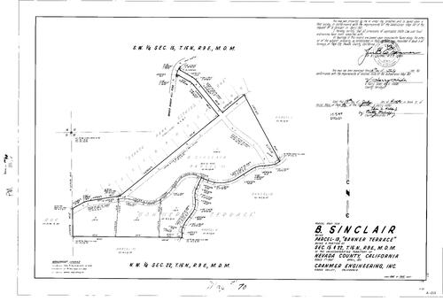 Click to see Parcel Map Book 2, pg. 70 (1971) of Nevada County Recorders Parcel Maps Book 2