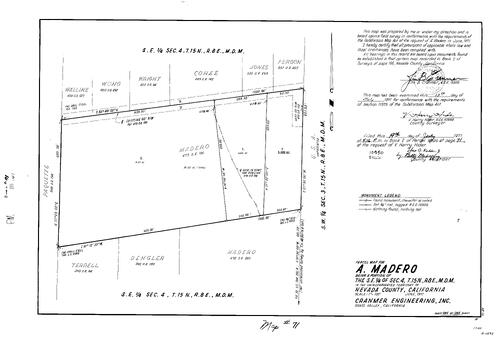 Click to see Parcel Map Book 2, pg. 71 (1971) of Nevada County Recorders Parcel Maps Book 2