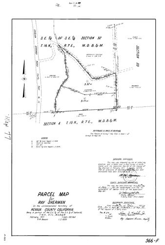 Click to see Parcel Map Book 2, pg. 77 (1971) of Nevada County Recorders Parcel Maps Book 2