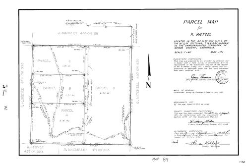 Click to see Parcel Map Book 2, pg. 89 (1971) of Nevada County Recorders Parcel Maps Book 2
