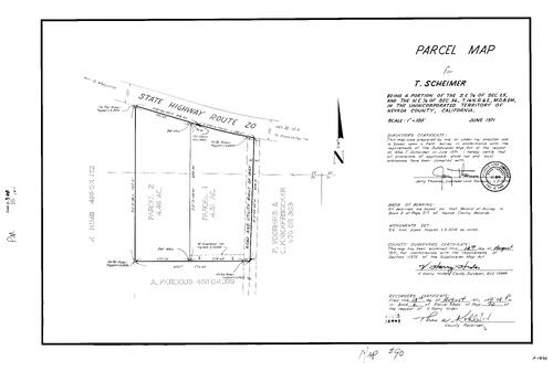 Click to see Parcel Map Book 2, pg. 90 (1971) of Nevada County Recorders Parcel Maps Book 2