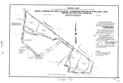 Click to see Parcel Map Book 2, pg. 96 (1971) of Nevada County Recorders Parcel Maps Book 2