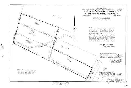 Click to see Parcel Map Book 2, pg. 97 (1971) of Nevada County Recorders Parcel Maps Book 2