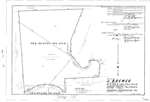 Click to see Parcel Map Book 2, pg. 101 (1971) of Nevada County Recorders Parcel Maps Book 2