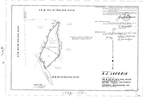 Click to see Parcel Map Book 2, pg. 102 (1971) of Nevada County Recorders Parcel Maps Book 2