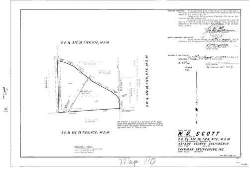 Click to see Parcel Map Book 2, pg. 110 (1971) of Nevada County Recorders Parcel Maps Book 2