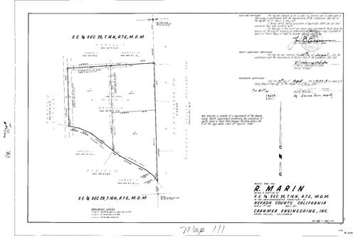 Click to see Parcel Map Book 2, pg. 111 (1971) of Nevada County Recorders Parcel Maps Book 2