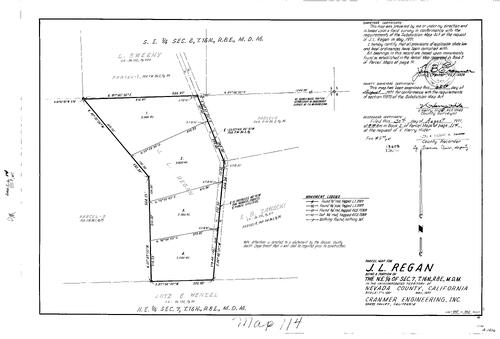 Click to see Parcel Map Book 2, pg. 114 (1971) of Nevada County Recorders Parcel Maps Book 2