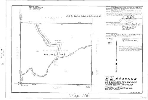 Click to see Parcel Map Book 2, pg. 116 (1971) of Nevada County Recorders Parcel Maps Book 2