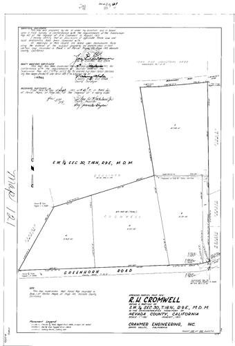 Click to see Parcel Map Book 2, pg. 121 (1971) of Nevada County Recorders Parcel Maps Book 2
