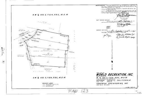 Click to see Parcel Map Book 2, pg. 123 (1971) of Nevada County Recorders Parcel Maps Book 2