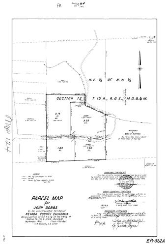 Click to see Parcel Map Book 2, pg. 124 (1971) of Nevada County Recorders Parcel Maps Book 2