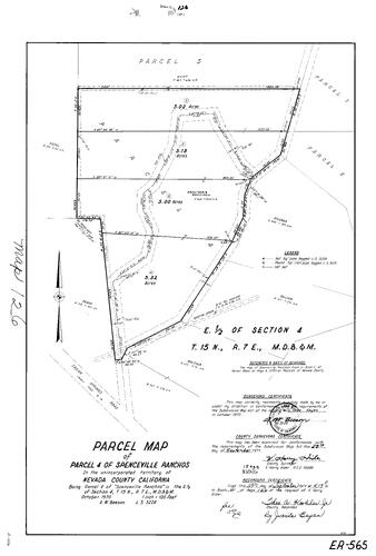 Click to see Parcel Map Book 2, pg. 126 (1971) of Nevada County Recorders Parcel Maps Book 2