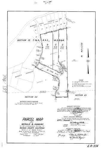 Click to see Parcel Map Book 2, pg. 127 (1971) of Nevada County Recorders Parcel Maps Book 2