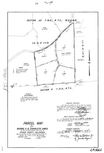 Click to see Parcel Map Book 2, pg. 128 (1971) of Nevada County Recorders Parcel Maps Book 2