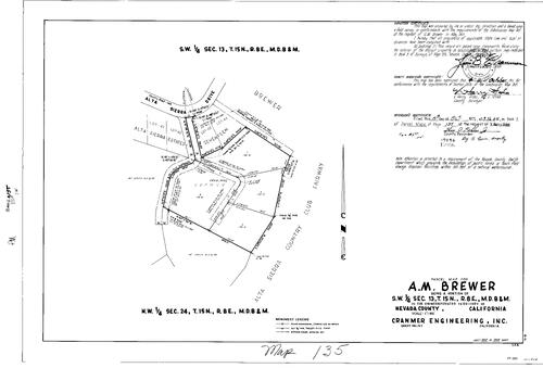 Click to see Parcel Map Book 2, pg. 135 (1971) of Nevada County Recorders Parcel Maps Book 2