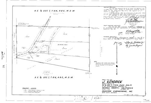 Click to see Parcel Map Book 2, pg. 144 (1971) of Nevada County Recorders Parcel Maps Book 2