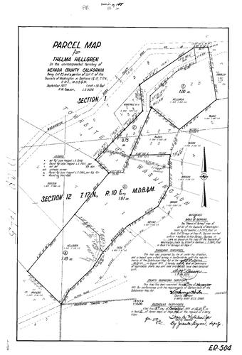 Click to see Parcel Map Book 2, pg. 145 (1971) of Nevada County Recorders Parcel Maps Book 2