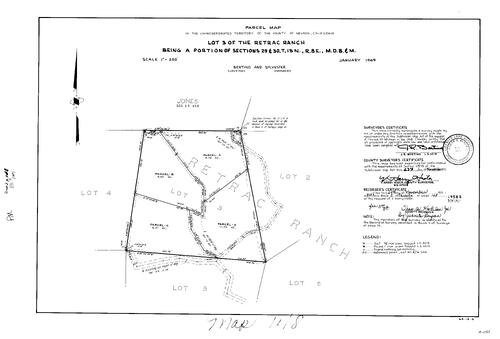 Click to see Parcel Map Book 2, pg. 148 (1971) of Nevada County Recorders Parcel Maps Book 2
