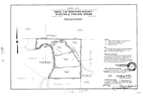 Click to see Parcel Map Book 2, pg. 149 (1971) of Nevada County Recorders Parcel Maps Book 2