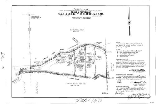 Click to see Parcel Map Book 2, pg. 150 (1971) of Nevada County Recorders Parcel Maps Book 2