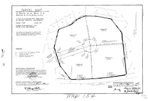 Click to see Parcel Map Book 2, pg. 154 (1971) of Nevada County Recorders Parcel Maps Book 2