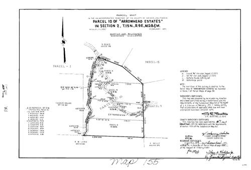 Click to see Parcel Map Book 2, pg. 155 (1971) of Nevada County Recorders Parcel Maps Book 2