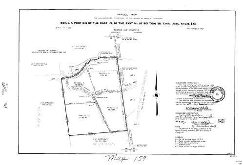 Click to see Parcel Map Book 2, pg. 159 (1971) of Nevada County Recorders Parcel Maps Book 2