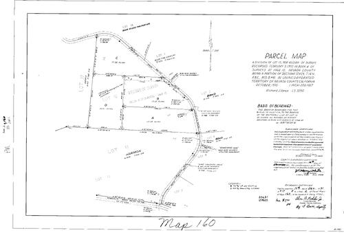 Click to see Parcel Map Book 2, pg. 160 (1971) of Nevada County Recorders Parcel Maps Book 2