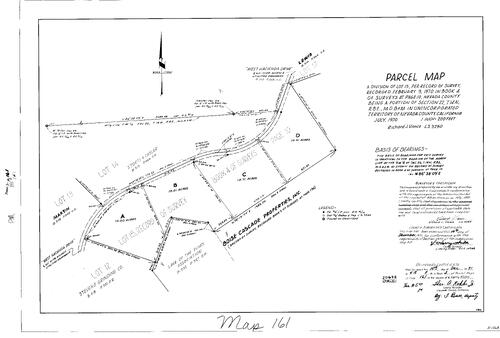 Click to see Parcel Map Book 2, pg. 161 (1971) of Nevada County Recorders Parcel Maps Book 2