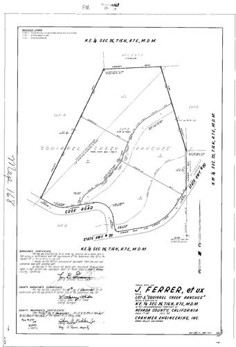 Click to see Parcel Map Book 2, pg. 168 (1971) of Nevada County Recorders Parcel Maps Book 2