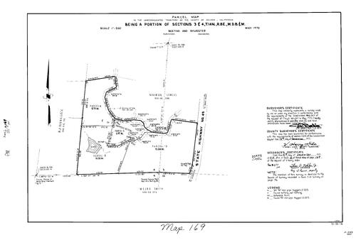 Click to see Parcel Map Book 2, pg. 169 (1971) of Nevada County Recorders Parcel Maps Book 2