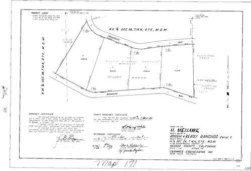Click to see Parcel Map Book 2, pg. 171 (1971) of Nevada County Recorders Parcel Maps Book 2