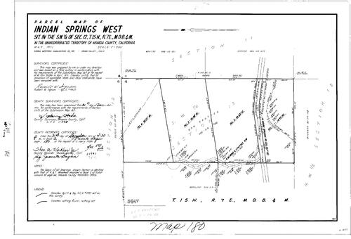 Click to see Parcel Map Book 2, pg. 180 (1971) of Nevada County Recorders Parcel Maps Book 2