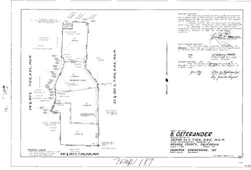 Click to see Parcel Map Book 2, pg. 187 (1972) of Nevada County Recorders Parcel Maps Book 2