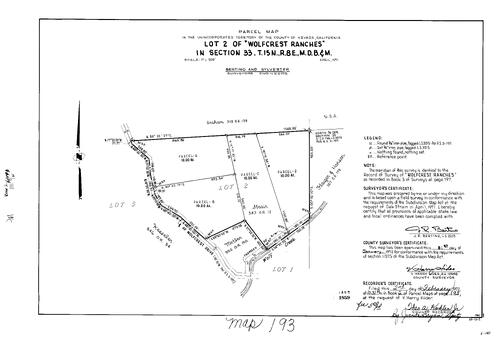 Click to see Parcel Map Book 2, pg. 193 (1972) of Nevada County Recorders Parcel Maps Book 2